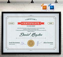 证书模板：Certificate Template Vector & PSD